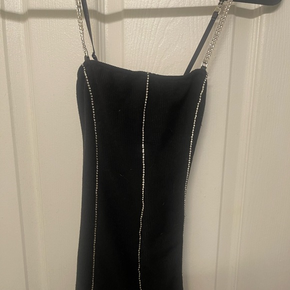Black dress with rhinestones. - Picture 1 of 4